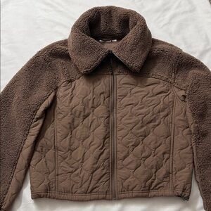 Zella Chocolate Quilted Bomber Jacket
